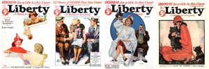 LIberty Magazine Covers depicting scenes of a family